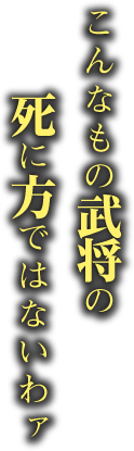 こんなもの 武将の死に方ではないわァ